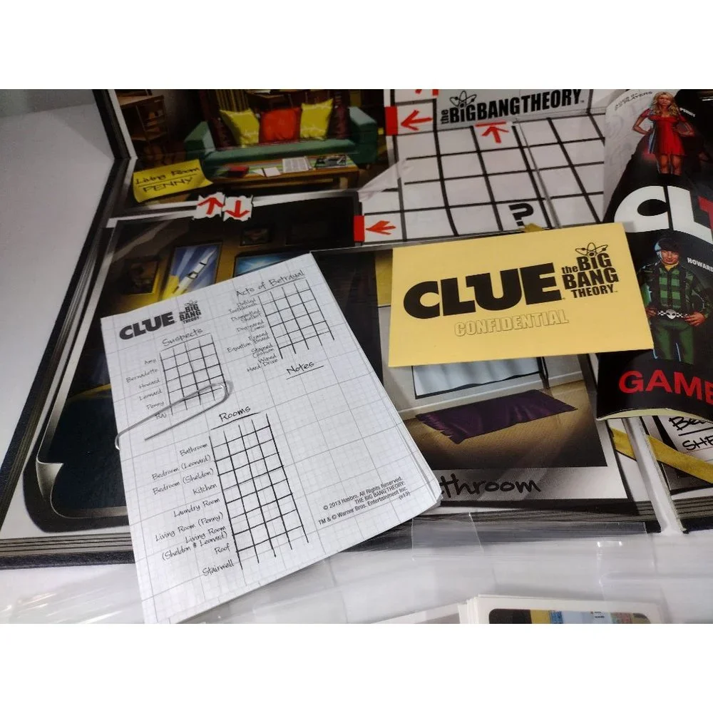 Clue The Big Bang Theory Edition Hasbro 2013 Mystery Board Game Complete
